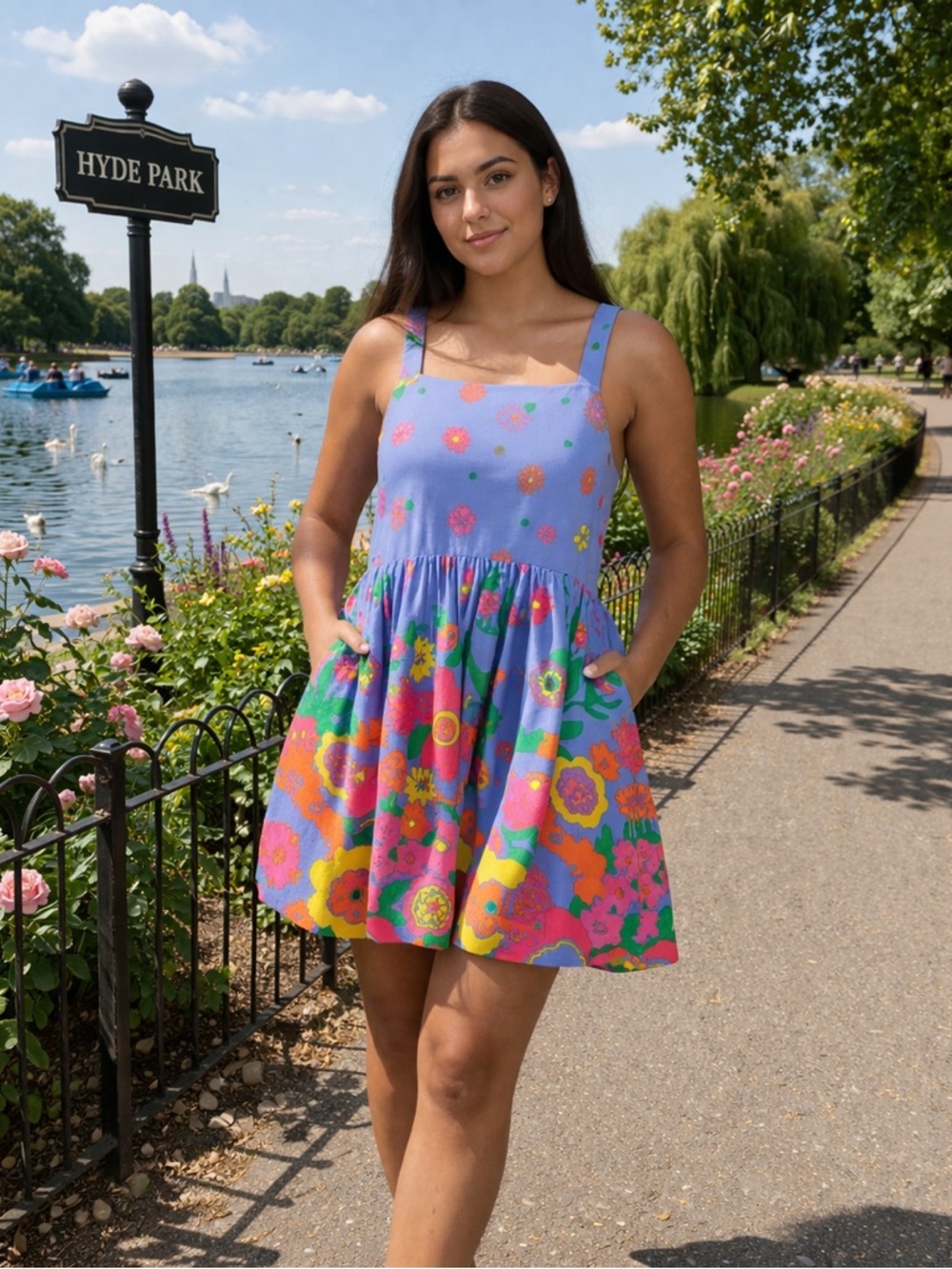 Mister Zimi Sophie Mimi Floral Print Sundress Multicolor Size 12 NWT